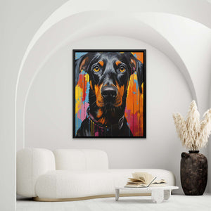 Colorful Doberman - Luxury Wall Art