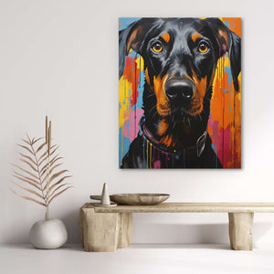 Colorful Doberman - Luxury Wall Art