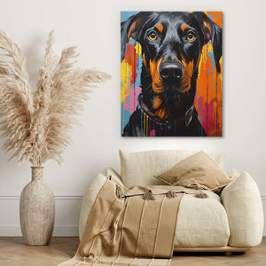 Colorful Doberman - Luxury Wall Art