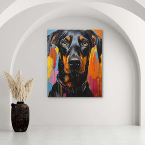 Colorful Doberman - Luxury Wall Art