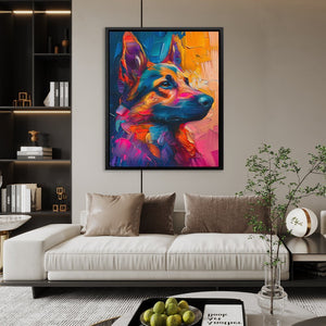 Colorful German Shepherd - Luxury Wall Art