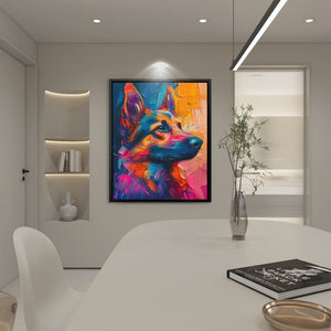 Colorful German Shepherd - Luxury Wall Art