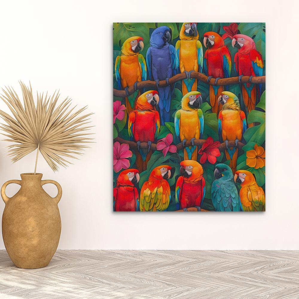 Colorful Parrots - Luxury Wall Art