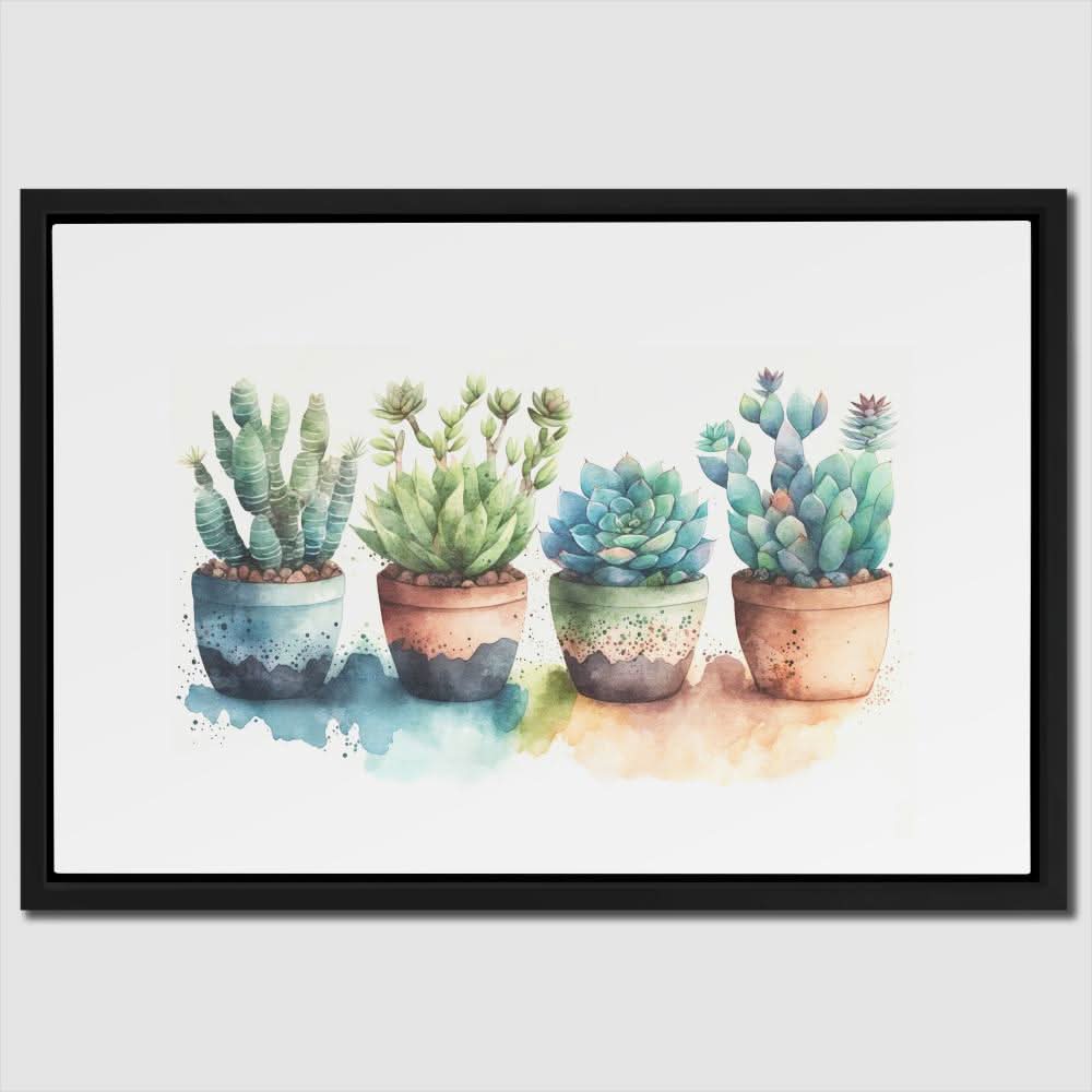 Colorful Succulents - Framed Art Print
