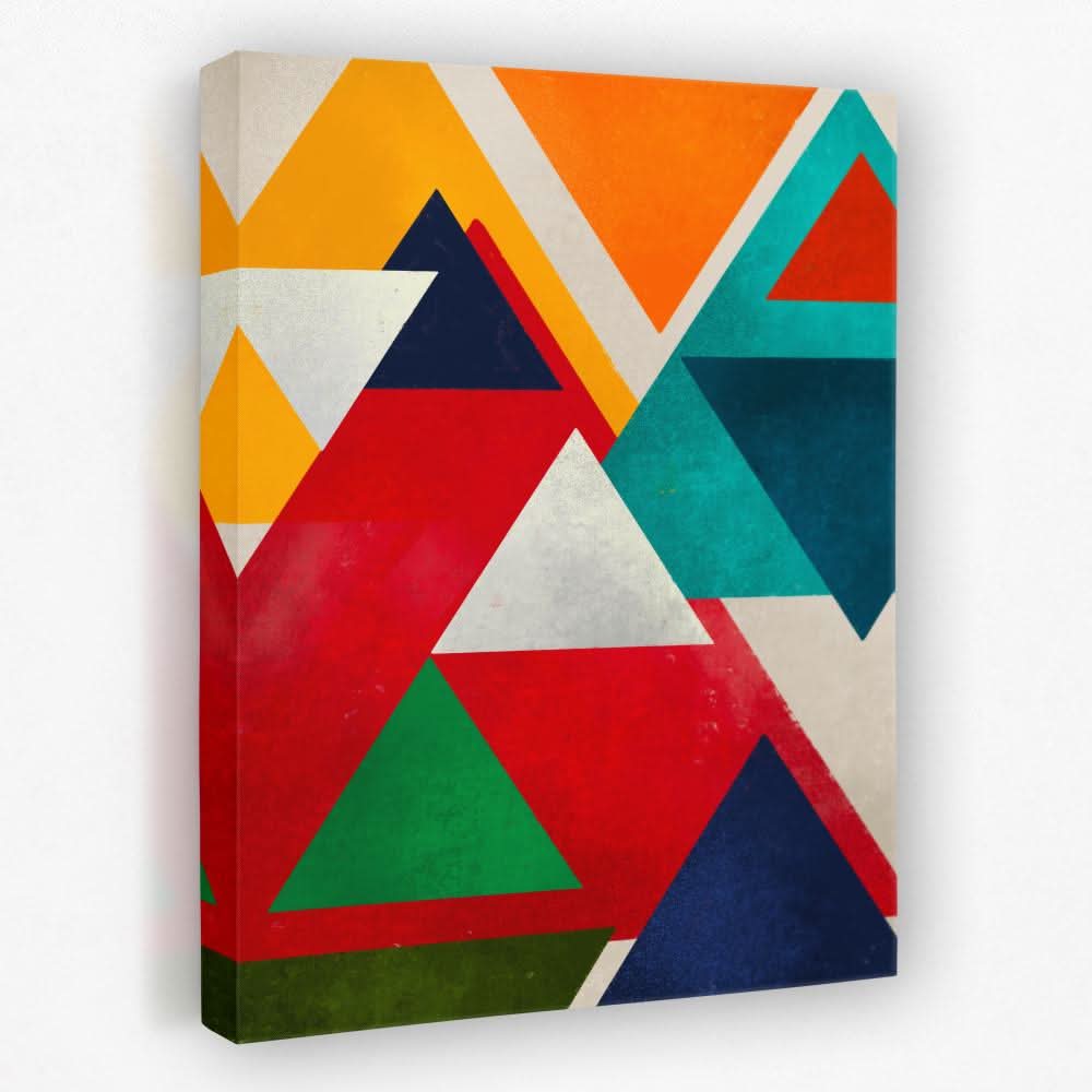 Colorful Triangles - Triangle Canvas Wall Art