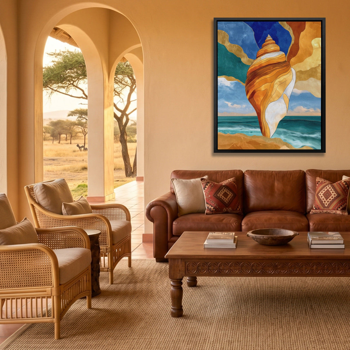 Conch Shell Rising - Luxury Wall Art