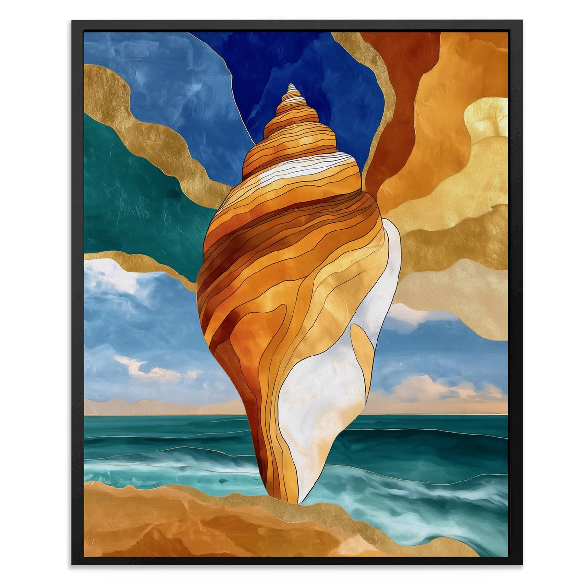 Conch Shell Rising - Luxury Wall Art