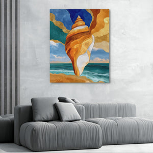 Conch Shell Rising - Luxury Wall Art