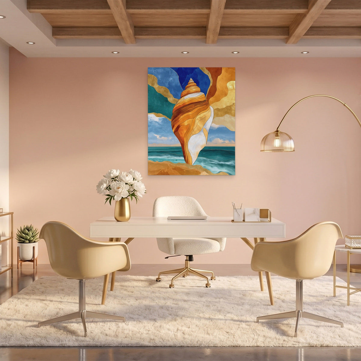 Conch Shell Rising - Luxury Wall Art
