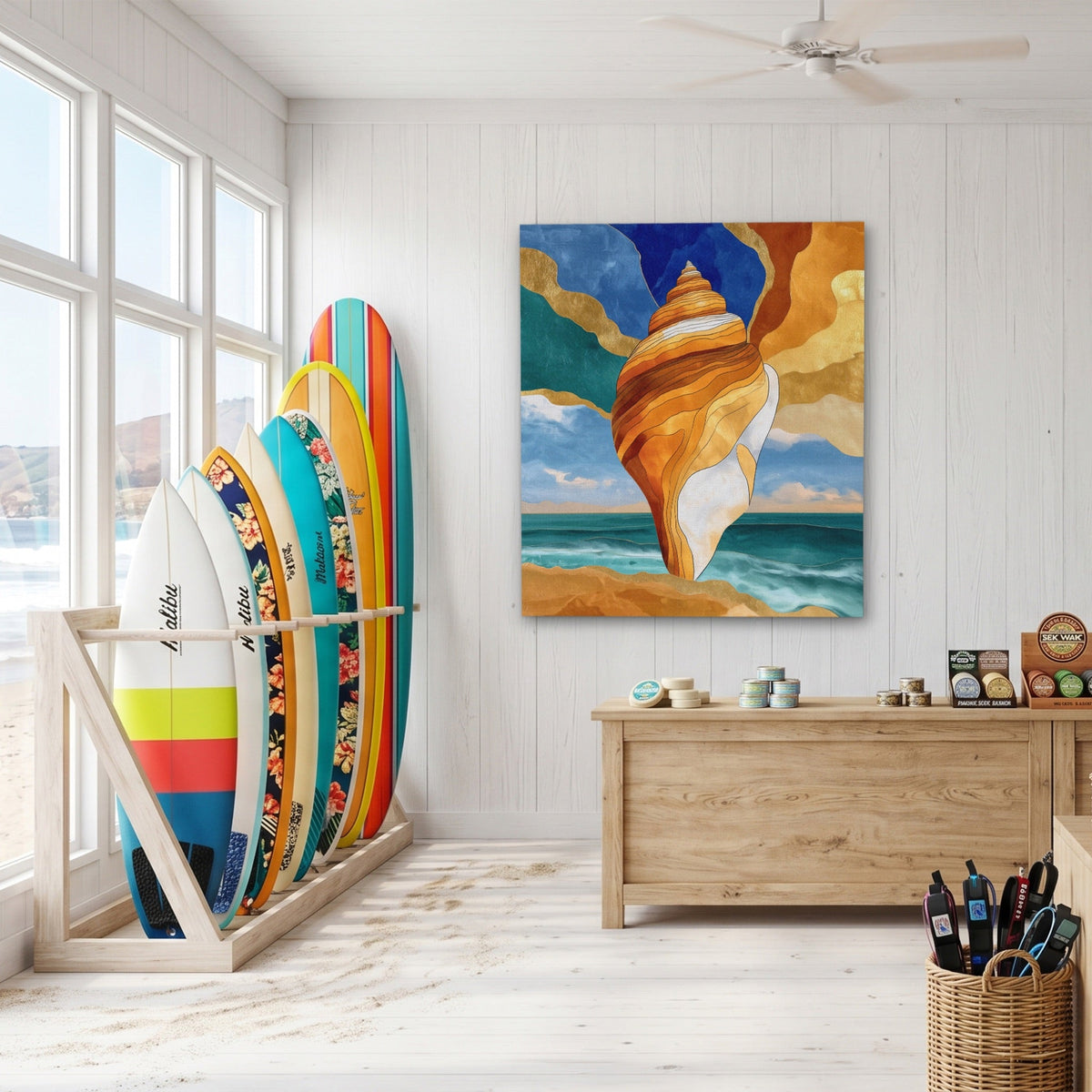 Conch Shell Rising - Luxury Wall Art