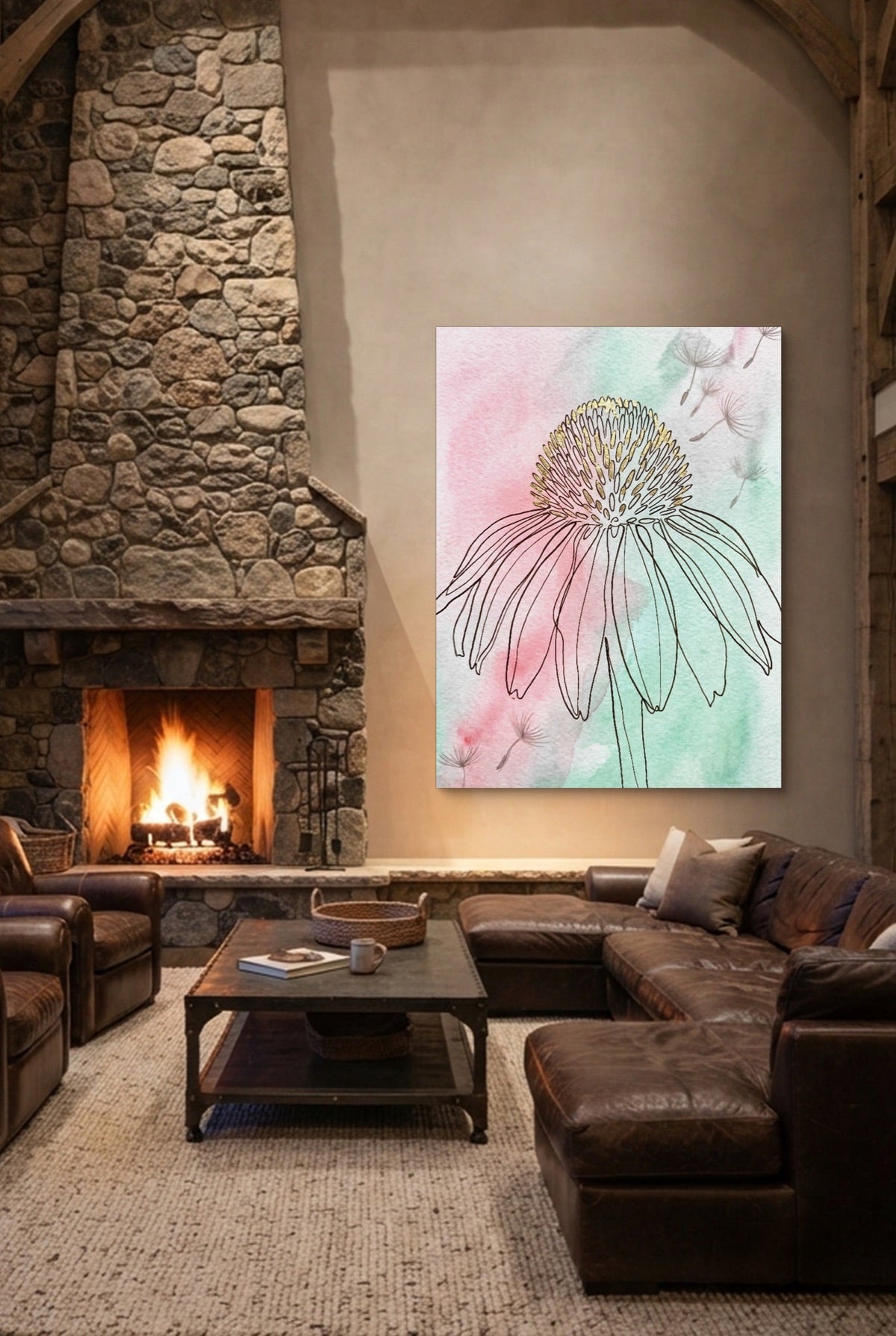 Coneflower Nodding Pale - Luxury Wall Art