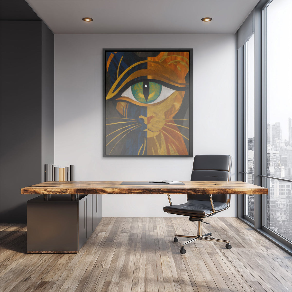 Copper Cat Oracle II - Luxury Wall Art