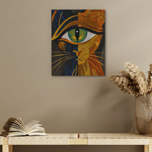 Copper Cat Oracle II - Luxury Wall Art