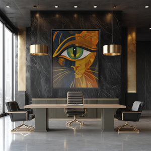 Copper Cat Oracle II - Luxury Wall Art