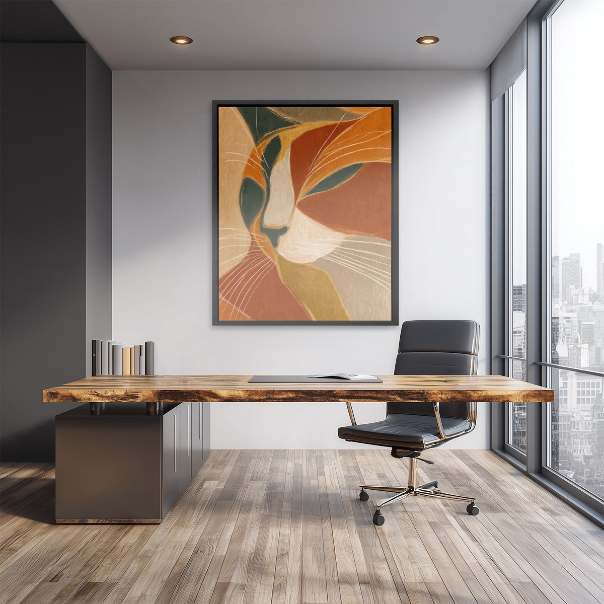 Copper Feline Oracle - Luxury Wall Art