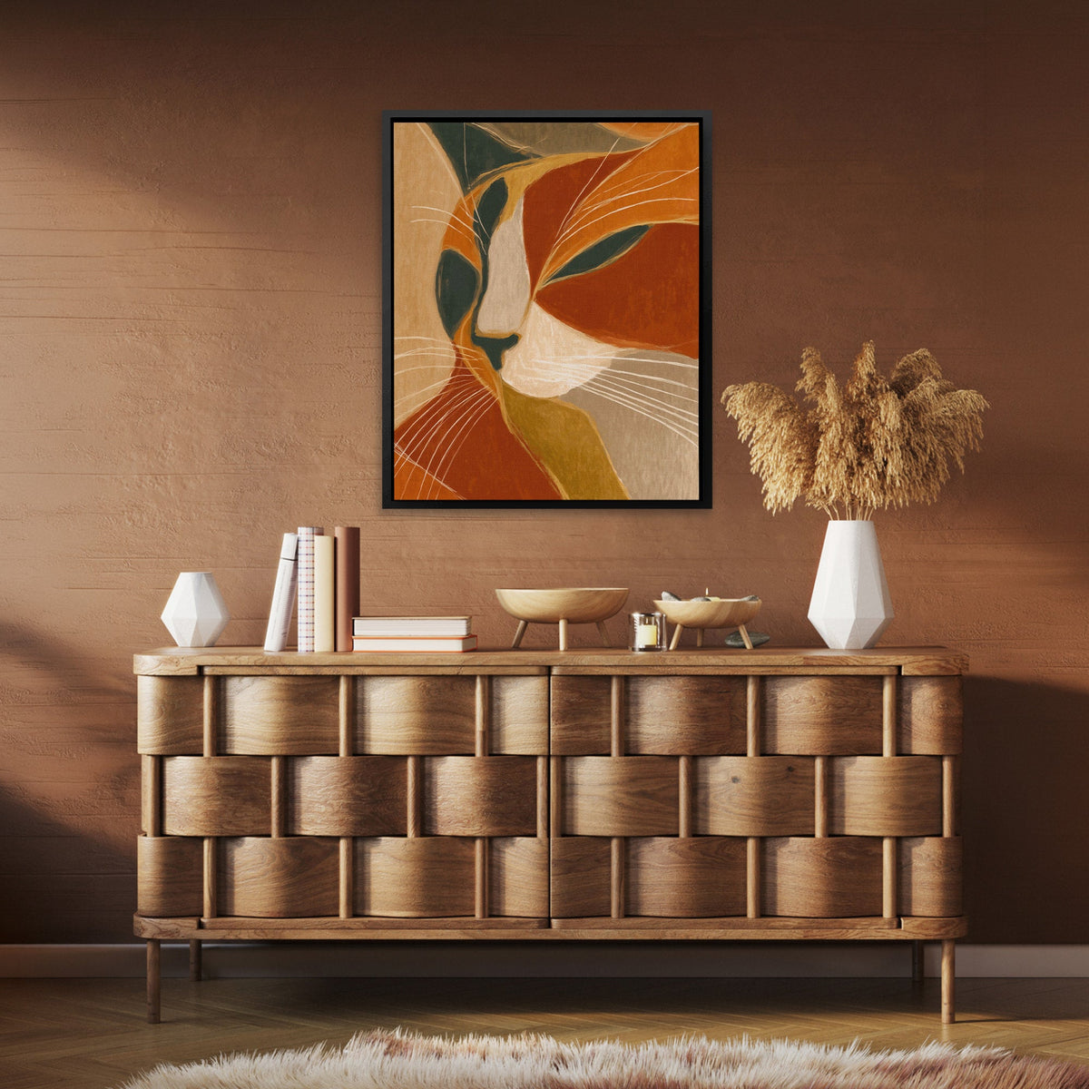 Copper Feline Oracle - Luxury Wall Art