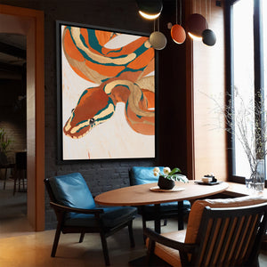 Copper Serpent Dreams - Large Canvas Print