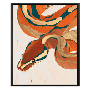 Copper Serpent Dreams - Animals Canvas Wall Art