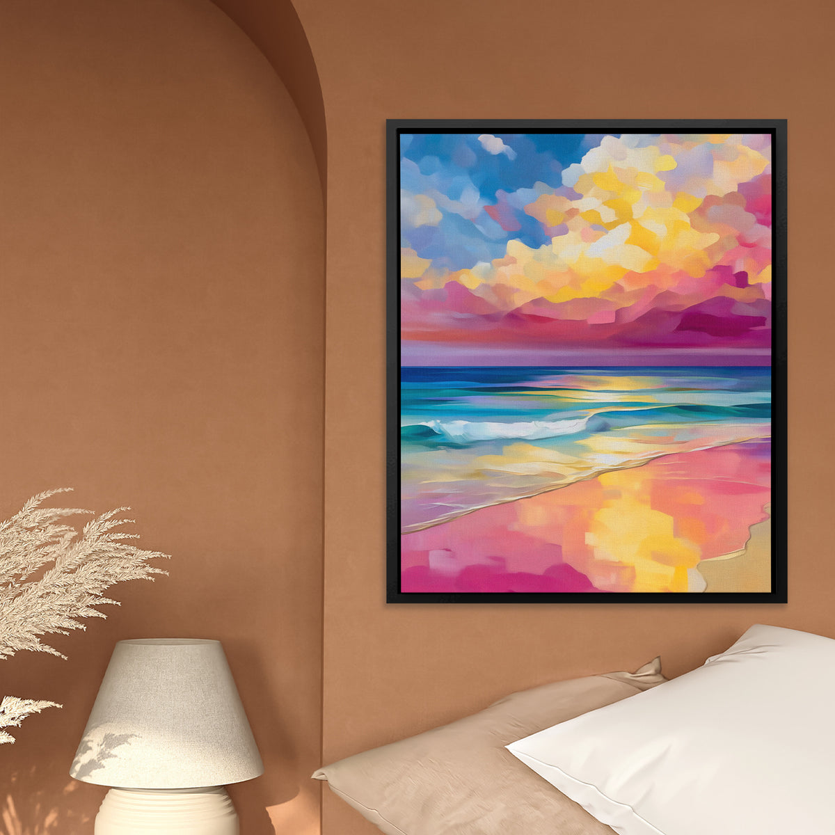 Coral Dawns Embrace - Luxury Wall Art