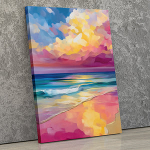 Coral Dawns Embrace - Luxury Wall Art