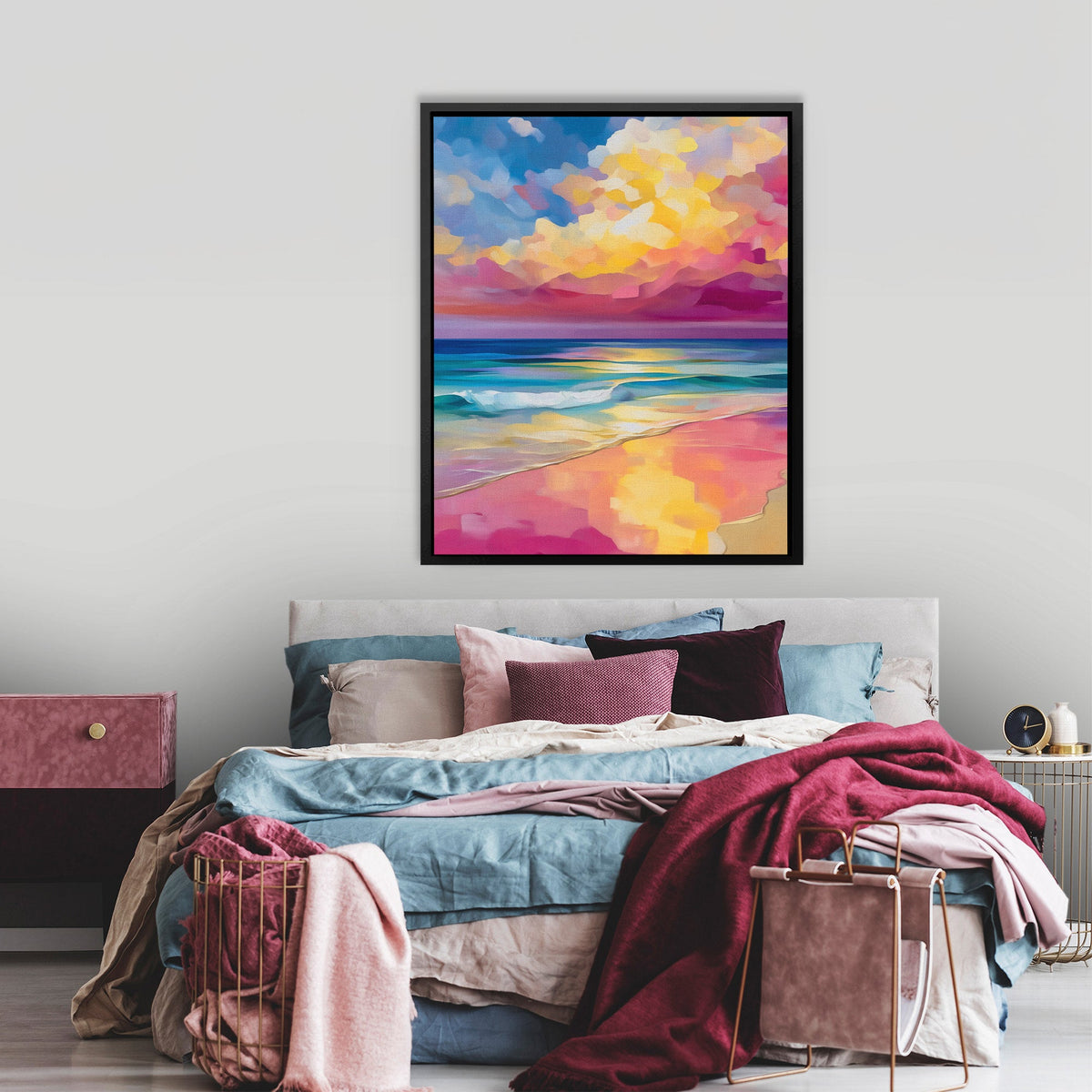 Coral Dawns Embrace - Luxury Wall Art