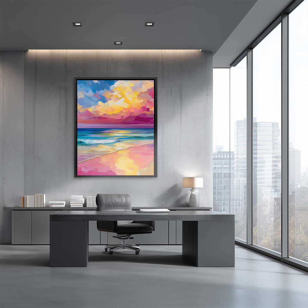 Coral Dawns Embrace - Luxury Wall Art