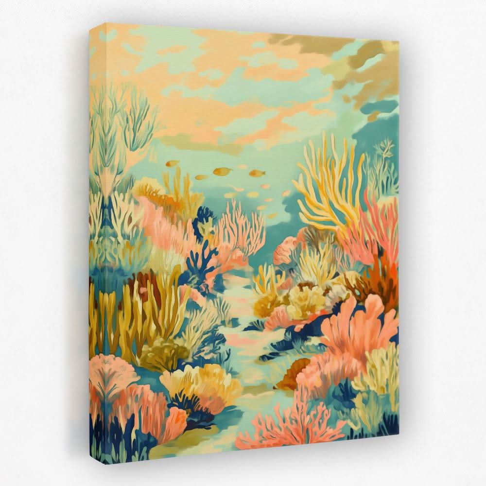Coral Reef Sanctuary - Coastal Canvas Wall Art