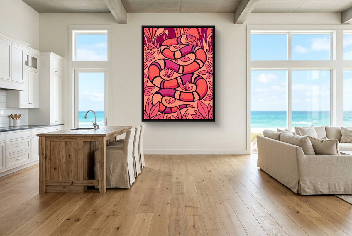 Coral Snake Swirl - Luxury Wall Art