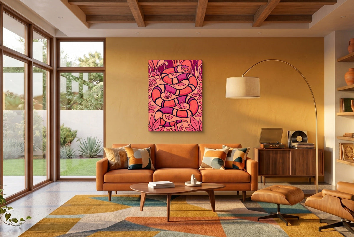 Coral Snake Swirl - Luxury Wall Art