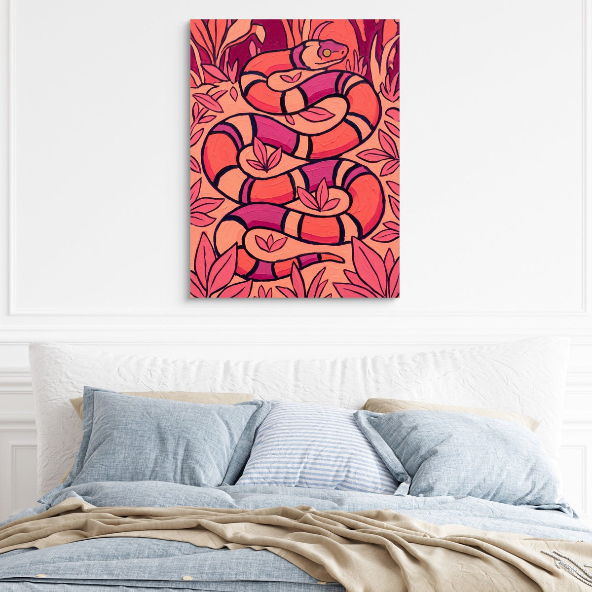 Coral Snake Swirl - Luxury Wall Art