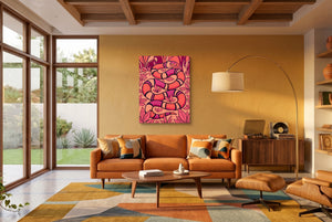 Coral Snake Swirl — coral snake swirl living room interior space 1port flush print