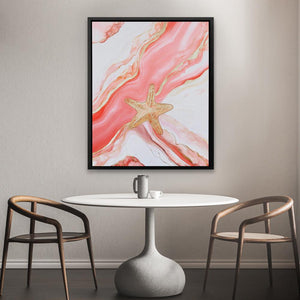 Coral Waves and Starfish - Luxury Wall Art