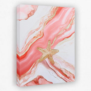 Coral Waves and Starfish - Luxury Wall Art