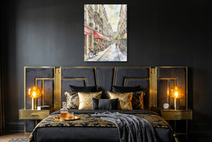Corner Cafe — corner cafe bedroom with window 2 1port flush print
