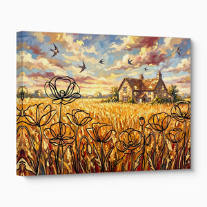 Cornfield Poppies — cornfield poppies angled flush print