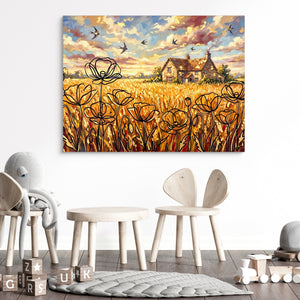 Cornfield Poppies — cornfield poppies sq kids room 1 1land flush print