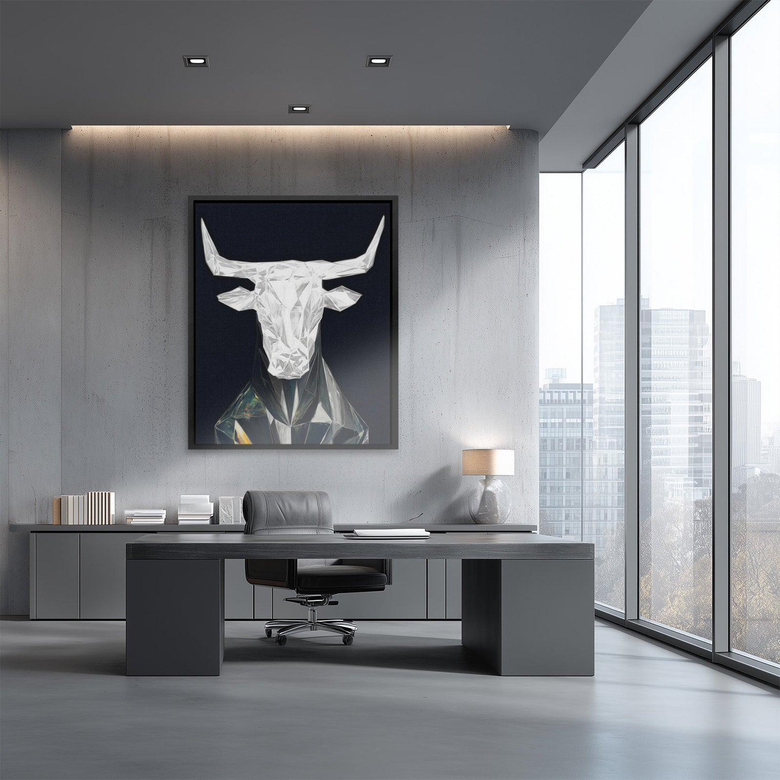 Corporate Bull Portrait - Luxury Wall Art