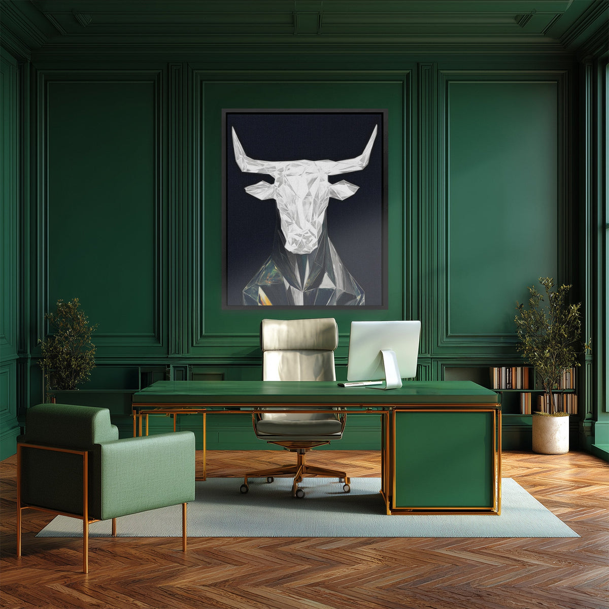 Corporate Bull Portrait - Luxury Wall Art