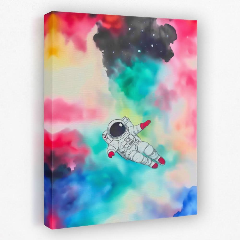 Cosmic Astronaut Drift - Space Canvas Wall Art
