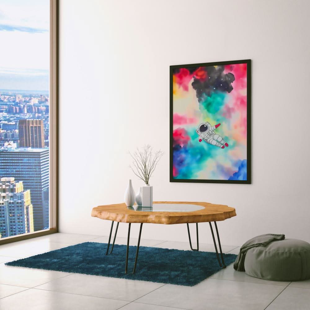 Cosmic Astronaut Drift - Luxury Wall Art