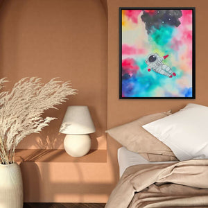 Cosmic Astronaut Drift - Luxury Wall Art