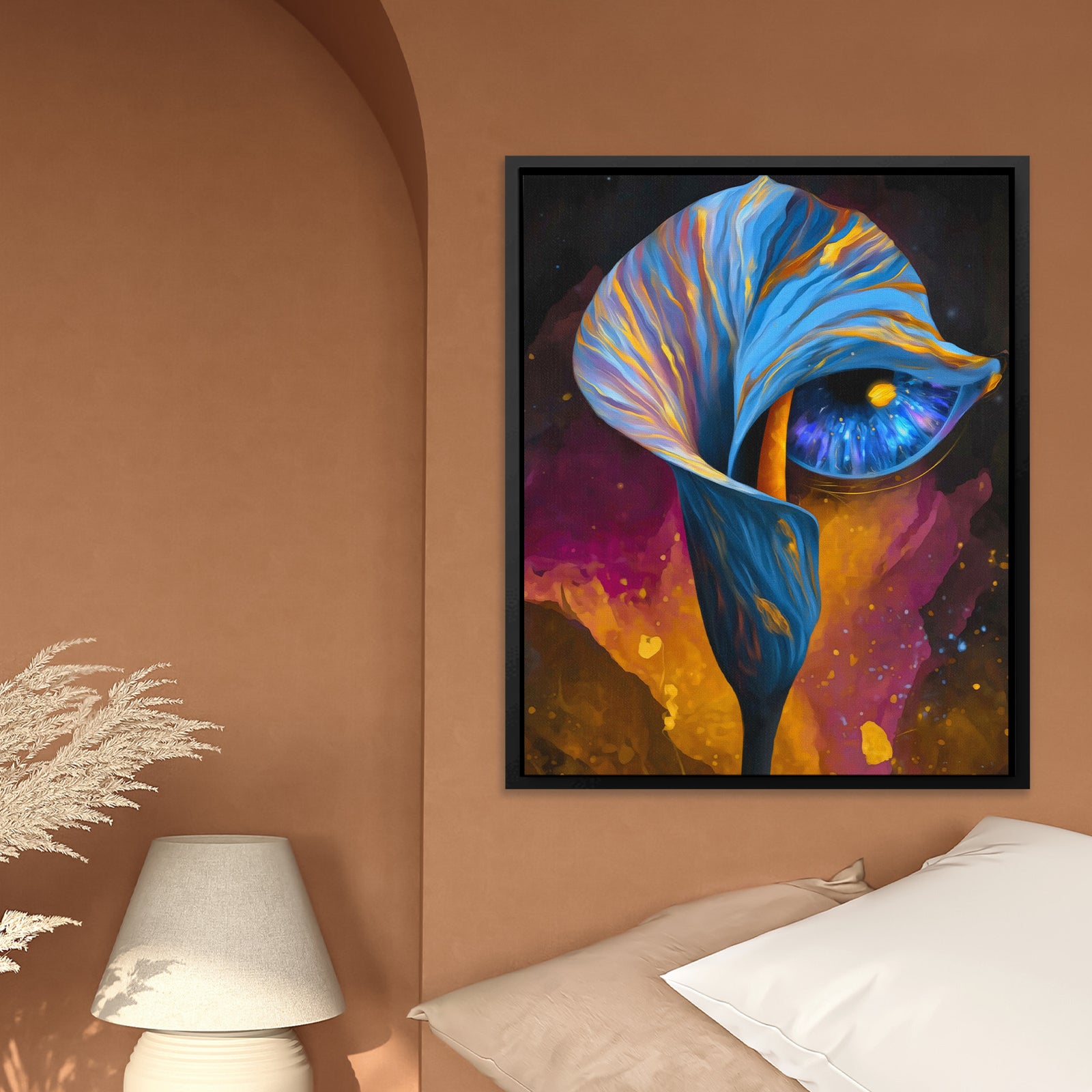 Cosmic Calla Vision - Botanical Canvas Wall Art