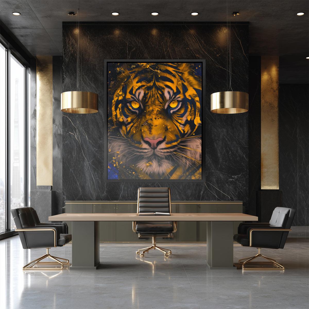Cosmic Hunters Fire - Luxury Wall Art