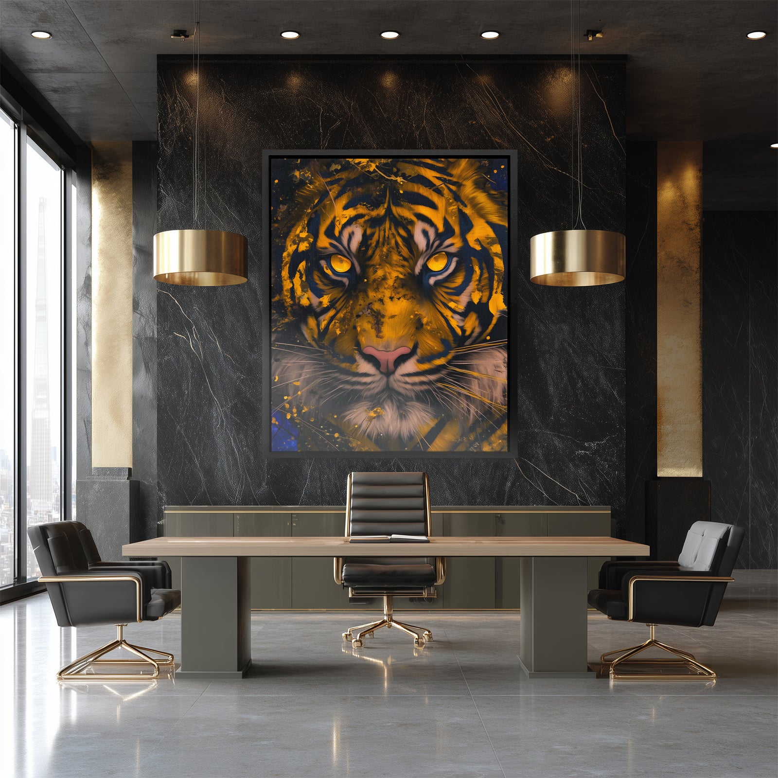Cosmic Hunters Fire - Luxury Wall Art
