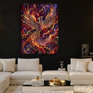 Cosmic Phoenix Soaring — cosmic phoenix soaring sq hype beast 1port flush print