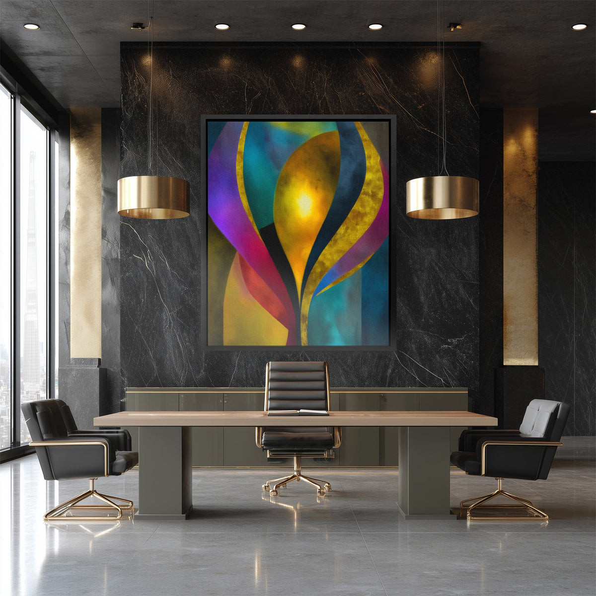 Cosmic Ribbon Dance - Luxury Wall Art
