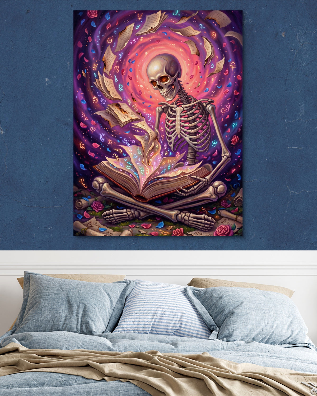 Cosmic Scholar — cosmic scholar psd navy blue bedroom 1port flush print