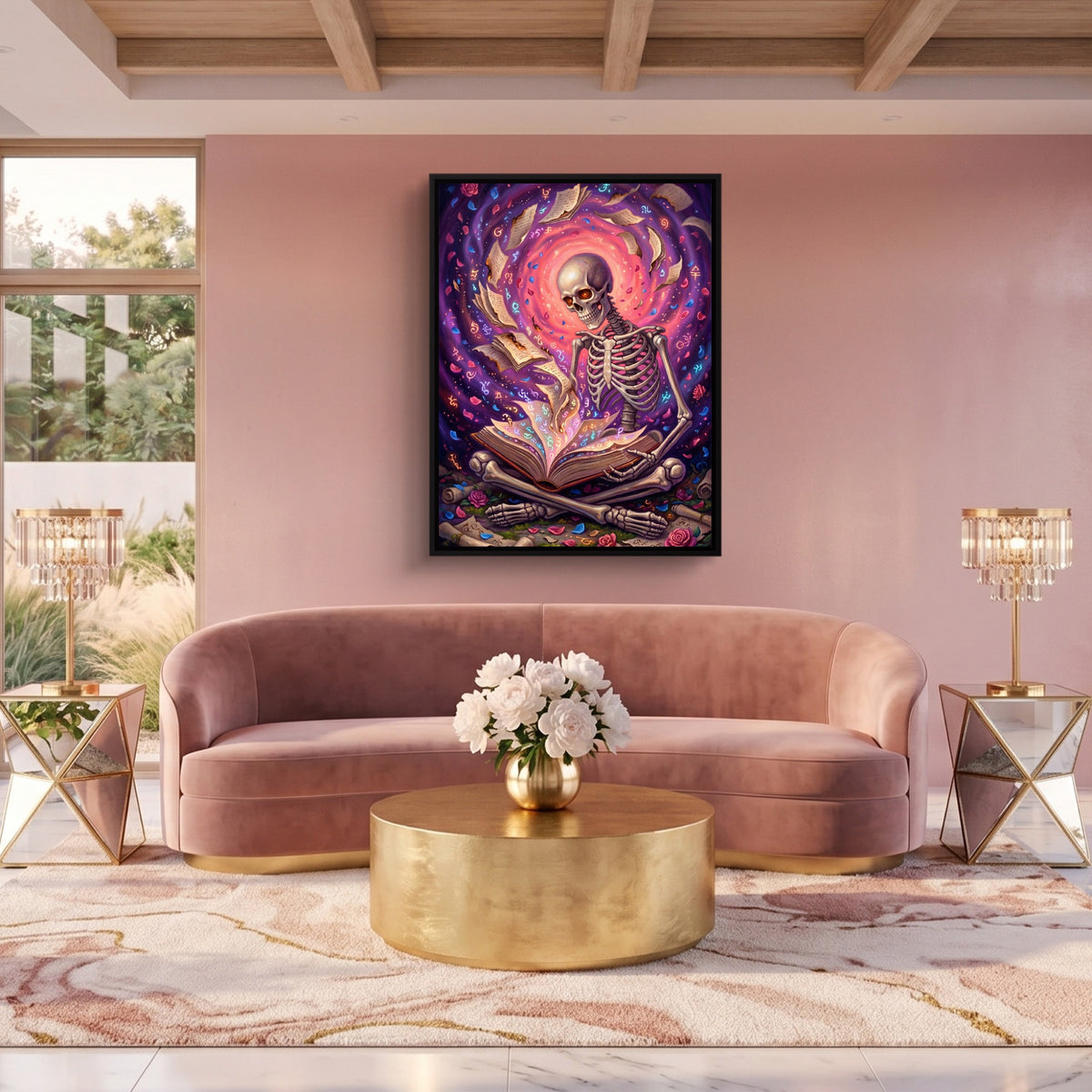 Cosmic Scholar — cosmic scholar sq pink pleasure 1port framed black