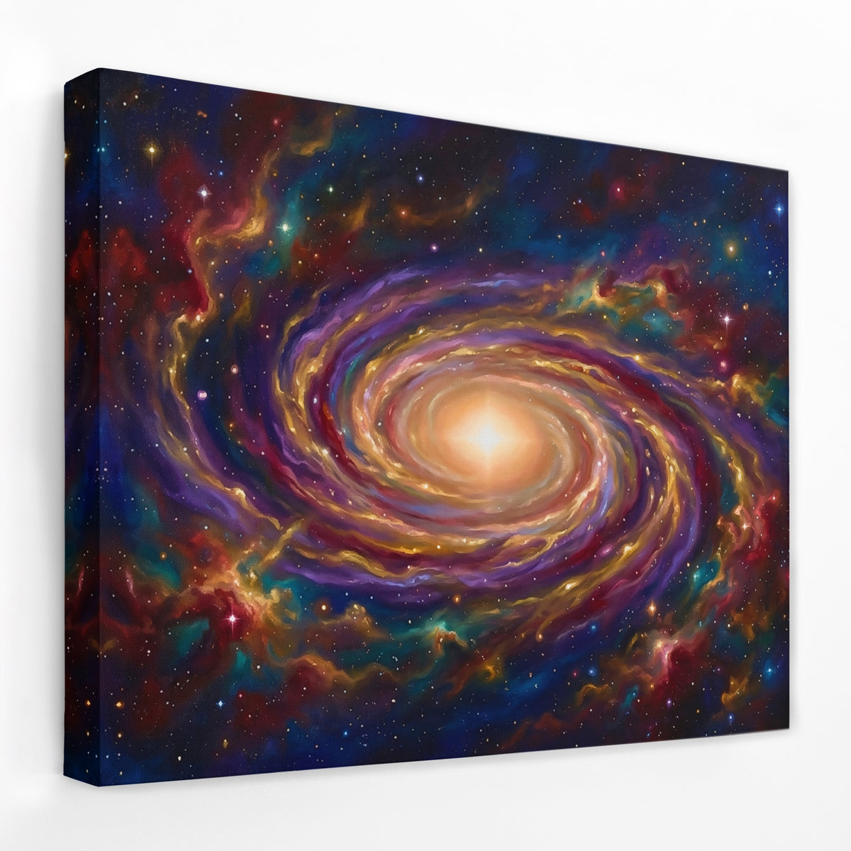 Cosmic Spiral Galaxy — Cosmic Spiral Galaxy Landscape   Side View   Mirror Wrap 65