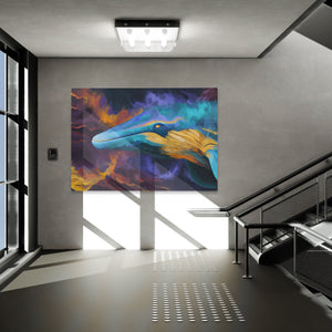 Cosmic Whale Drift - Luxury Wall Art